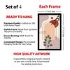 The Castle Decor Boho Abstract Botanical Wall Art Set of 4 Design 2 11x17 Inch