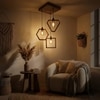 Clark Brown Solid Wood Cluster Hanging Light