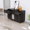 Hexa Red Multipurpose Storage Cabinet With 2 Drawer 2 Door in Flower Wenge Colour