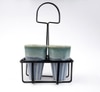 Sky Blue Kulhad Caddy Rustic Tea Cup Set – Set of 4