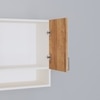 2 Doors Modular Wall Mounted Kitchen Cabinet With Organizer Shelf In Highland Pine Finish