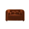 Homro Velvet 1 Seater Sofa in Orange Colour