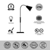 Mallawi Black Floor Lamp
