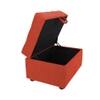 Doe Buck Modern Tufted Storage Ottoman Bench in Red Colour
