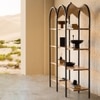 Andaman Katchall Solid Wood Shelving Unit in Black Colour