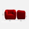 Rosa Fabric Sofa (Red)