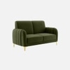 Monly Velvet 2 Seater Sofa Olive Green Color