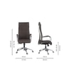 Ettorez  Global Hb Stylish Sleek Leatherette Office Chair In Brown Colour