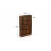 Alex Engineered Wood Bookshelf in Brown Maple