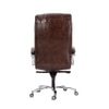 Ettorez Elegant High Back Leatherette Office Chair In Brown Colour