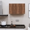 3 Doors Modular Wall Mounted Kitchen Cabinet With Adjustable Shelf In Highland Pine Finish