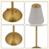 Lyra Fabric Shade Lamp Metal Base
