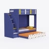 Pinwheels Trundle Bunk Bed In Blue Colour