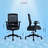 Eterna Mid Back Mesh Office Chair in Black Colour