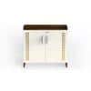 Brooklyn Engineered Wood Shoe Cabinet with Brown Maple & White finish