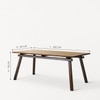 Quinlynn Solid Wood 4 Seater Dining Table in Provincial Teak Finish