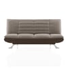 Edo 3 Seater Click Clack Sofa Cum Bed In Dual Tone Shitake Beige And Dachshund Brown Colour