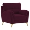 Osbert Velvet 1 Seater Sofa in red wine Color