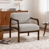 Citrus Boucle Fabric Arm Chair in White