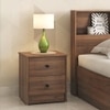Hazel Engineered Wood Bedside Table in Classic Walnut Finish