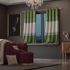 Stoa Paris Satin Window Curtain, 70% Blackout Curtains,   Privacy Lining, Pack of 2, Versailles - Majestic Meadow With Back Lining