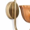 Lior Handicrafted Wall Lamp in Antique Silver Brass finish and Amber Colour