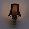 Devansh Gold Antique Wall Mounted Lamp With Black  Cotton Shade
