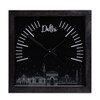 Delhi Skyline Wood Wall Clock with Minimal Black Dial