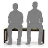 Oribi Dining Bench -Finish - Mahogany, Fabric- Avocado Green