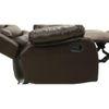 Shine Leatherette One Seater Manual Recliner in Brown Colour