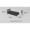 Color Play Engineered Wood Drawer Storage Bed in Royal Blue Colour