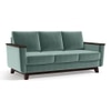 Corby Luxe 3 Seater Fabric Sofa in Dusty Turquoise Velvet Colour