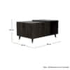 Hexa Engineered Wood Center Table With Storage And Open Rack In Flower Wenge