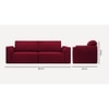 Cacef 3 Seater Pull Out Sofa cum Bed in Maroon Colour