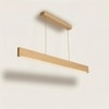 Slimline 48 Beige Solid Wood Single Hanging Light