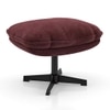 Marson Lounger Chair with Ottoman in Berry Red