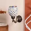 Devansh Metal Electric Wall Light in Antique Gold Colour with Black Shade Count of 1 Light