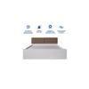Havelock Engineered Wood Queen Size Bed In White Finish