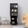 Hexa Engineered Wood Bookshelf Multipurpose Storage Rack in Flower Wenge Colour
