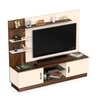 BLUEWUD Rowlet Large Engineering Wood Floor Standing TV Entertainment Unit Set Top Box Stand/TV Cabinet with Shelves for Books & D�cor Display Unit Bed Living Room Upto 55 Inches (Brown Maple & Beige)