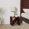 Noah Sheesham Wood Contemporary Tea Table End Table In Honey Finish