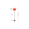 Emme Orange Cotton Shade Floor Lamp