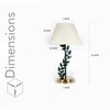 Bellis Metal Table Lamp With Printed Linen Shade