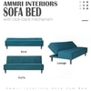 Palermo 3 Seater Sofa Cum Bed In Green Colour