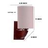 Devansh Solid Wood Electric Wall Light in Grey Colour with Grey Shade Count of 1 Light
