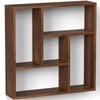 BLUEWUD Javis Engineered Wood Wall Shelve Decor Floating Shelf Display Rack Decorative Hall D�cor for Living Room Bedroom Home Furniture (Brown Maple) (61.5 X 14.8 X 61.5) CM.
