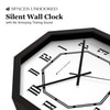 Measured Moments Octagon Wall Clock with Typographic Dial