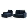 Apollo Compact Sofa (Colour : Cobalt, Cushion : Soft, Back Type : Regular, Seating Capacity : Left Aligned 2 Seater + Left Aligned Chaise)