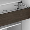 Riley Engineered Wood 2 Door Wardrobe in White Finish