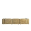 Elegantedge Wood Left Aligned 3-Seater With Upholstery Non Storage Sofa In Brown Colour